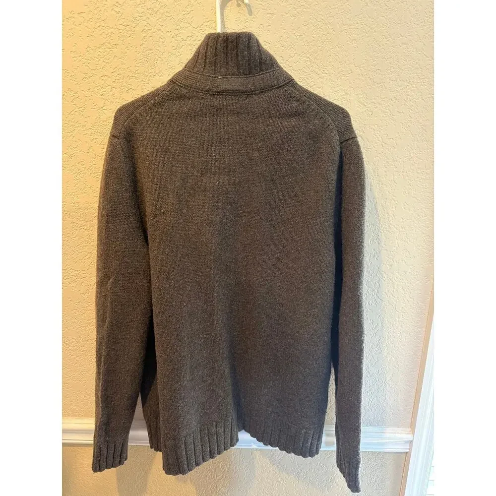 ⭐️ Men’s Banana Republic Brown Full Zip Heavy Sweater. Size XL Cabincore